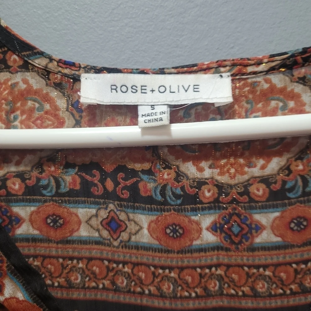 Rose & Olive Boho Chic Long Sleeve Tunic S - Picture 5 of 8